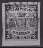 Bremen Mi.-Nr. 1 y oo gepr. BPP
