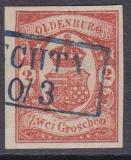 Oldenburg Mi.-Nr. 13 oo gepr. BPP